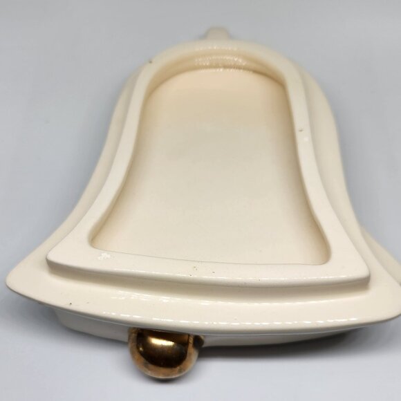 Vintage MCM Christmas Bell Trinket or Candy Dish with Lid - Picture 5 of 6